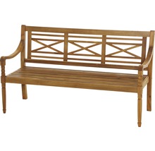 Holzbank für den Garten mit Armlehnen