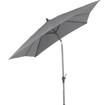 Grauer rechteckiger Sonnenschirm mit Kurbel