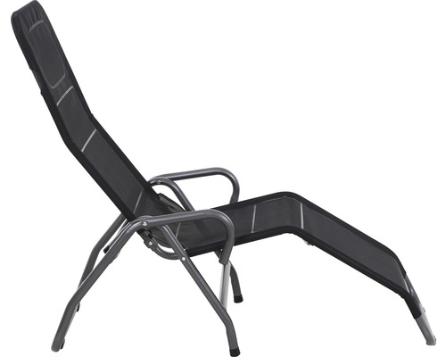 Gartenliege mit Armlehnen und verstellbarer Rückenlehne