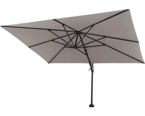 Rechteckiger Sonnenschirm mit Gestell und Schirmständer