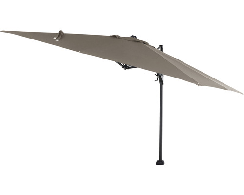 Halbierter rechteckiger Sonnenschirm mit Ständer