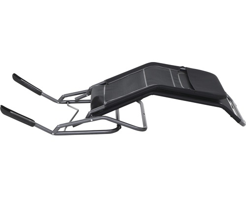 Freischwinger Gartenliege mit Stahlgestell und Netzbezug