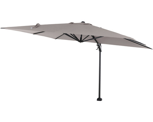 Rechteckiger Sonnenschirm mit schwarzem Gestell