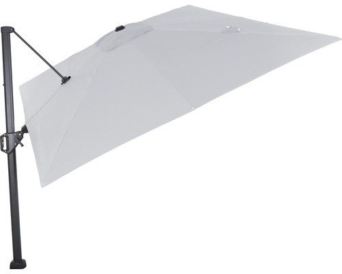 Freiarm-Sonnenschirm mit Metallgestell und rechteckigem Schirmtuch