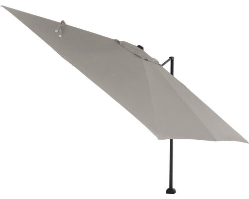 Rechteckiger Sonnenschirm mit schwarzem Mast für den Außenbereich