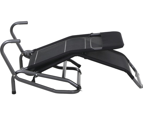 Gartenschaukelstuhl mit Metallrahmen und Textilbespannung