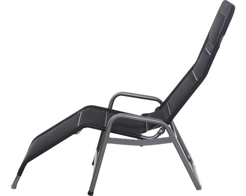 Gartensessel mit verstellbarer Rückenlehne und Fußstütze