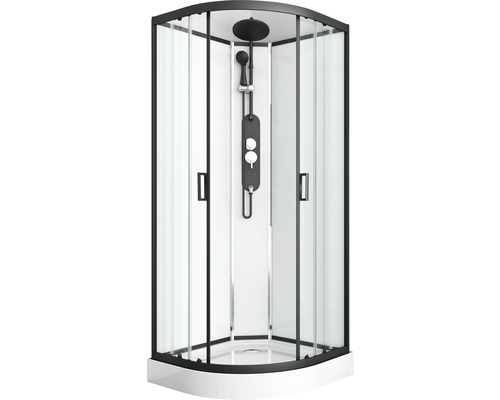 Fertigdusche Sanotechnik Epic 1 CL50 90x90x230 cm Echtglas Klar hell