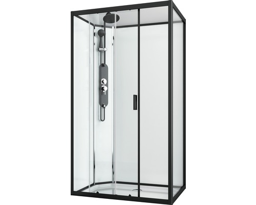 Fertigdusche Sanotechnik Epic 3 CL52 1200x800x2250 mm schwarz