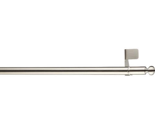 Klemmstange fit-ball edelstahl-optik 80-110 cm Ø 11 mm Gardinenstange mit Träger und Endstück