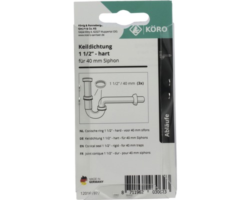 Keildichtung 1 1/2 Zoll hart für 40 Millimeter Siphon