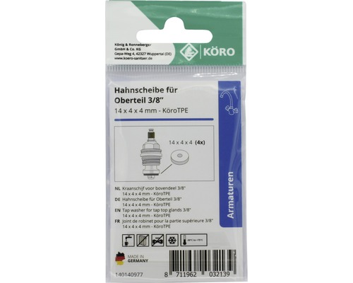 Hahnscheibe für Oberteil, 3/8 Zoll, 14x4x4 Millimeter