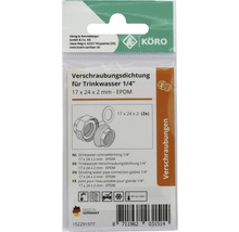EPDM-Ring Köro 17x24x2 mm 70 Sh.A für Verschraubung 1/4"-thumb-1