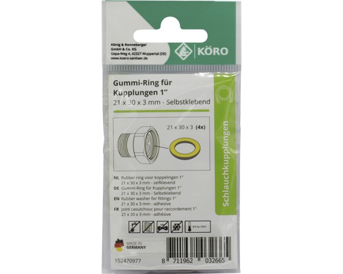 Gummiring für Kupplungen, 21x30x3 mm, selbstklebend