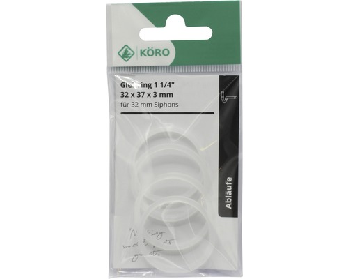 Dichtungsringe in Verpackung, 32 x 37 x 3 mm, für 32 mm Siphons