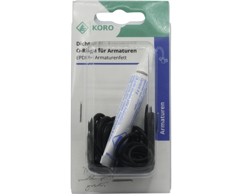 O-Ringe und Armaturenfett für Armaturen in Verpackung