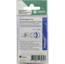 Dichtungsset für Quetschverschraubung 3/4 Zoll x 18 Millimeter