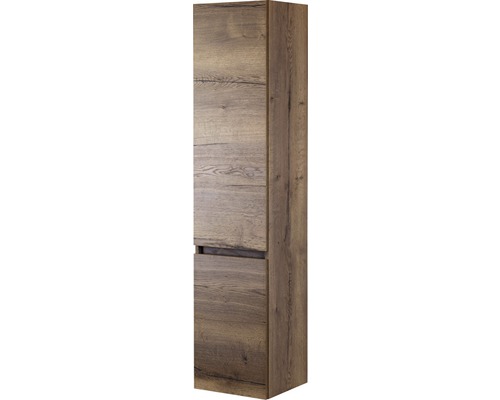 Hochschrank aus Holz mit Schublade für das Badezimmer