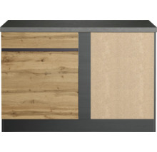 Unterschrank mit Holztür und Arbeitsplatte