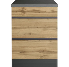 Unterschrank mit zwei Schubladen und Holzdekor