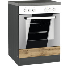 Freistehender Elektroherd mit Glaskeramikkochfeld und Backofen