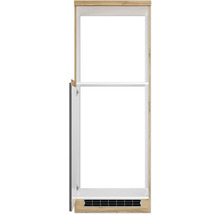 Offener Badezimmerschrank mit Tür und Regal