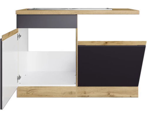 Waschtischunterschrank mit geöffneter Tür für Badezimmer