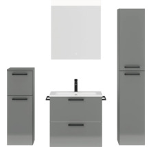 Badmöbel-Set Nobilia Programm 2 188 140x169,1x48,7 cm Mineralgusswaschtisch grau hochglanz mit LED-Beleuchtung-thumb-0 Badmöbel-Set Nobilia Programm 2 188 140x169,1x48,7 cm Mineralgusswaschtisch grau hochglanz mit LED-Beleuchtung-thumb-0