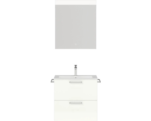 Bathroom Furniture Set Nobilia Program 2 171 61x169.1x48.7 cm Mineral Cast Washbasin White -