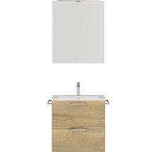 Badmöbel-Set Nobilia Programm 2 183 61x169,1x48,7 cm Mineralgusswaschtisch eiche natur mit LED-Beleuchtung-thumb-0 Badmöbel-Set Nobilia Programm 2 183 61x169,1x48,7 cm Mineralgusswaschtisch eiche natur mit LED-Beleuchtung-thumb-0