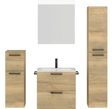 Badmöbel-Set Nobilia Programm 2 190 140x169,1x48,7 cm Mineralgusswaschtisch eiche natur mit LED-Beleuchtung-thumb-0 Badmöbel-Set Nobilia Programm 2 190 140x169,1x48,7 cm Mineralgusswaschtisch eiche natur mit LED-Beleuchtung-thumb-0