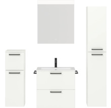 Badmöbel-Set Nobilia Programm 2 184 140x169,1x48,7 cm Mineralgusswaschtisch weiß matt mit LED-Beleuchtung-thumb-0 Badmöbel-Set Nobilia Programm 2 184 140x169,1x48,7 cm Mineralgusswaschtisch weiß matt mit LED-Beleuchtung-thumb-0