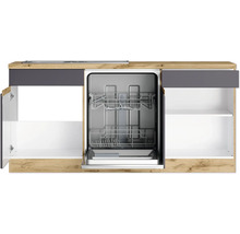 Küchenzeile mit Geschirrspüler und Stauraum