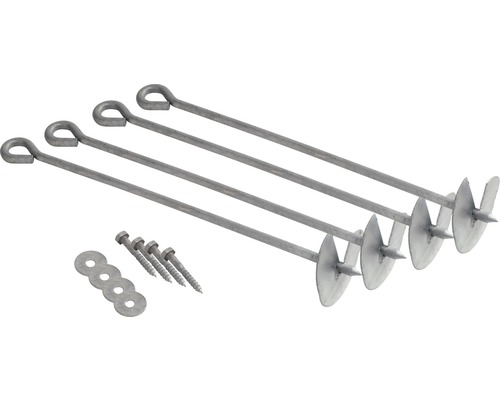 Erdanker Set mit Schrauben und Unterlegscheiben