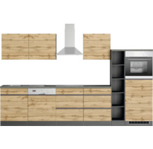 Moderne Küche mit Spüle, Geschirrspüler, Backofen und Dunstabzugshaube