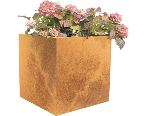 Cortenstahl-Pflanzkübel Würfel 50,8x50,8x50,8 Cm – Mit Isolierung & Füßen