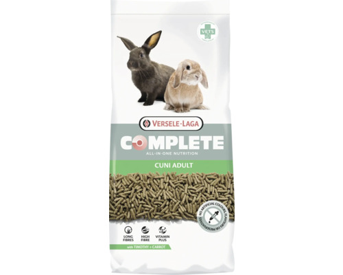 Nagerfutter VERSELE-LAGA Complete Cuni Adult 8kg zu 100% extrudiertes, getreidefreies Futter für ausgewachsene Kaninchen