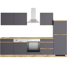 Moderne Küche mit Dunstabzugshaube, Geschirrspüler und Einbaubackofen