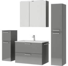 Badmöbel-Set Nobilia Programm 2 237 160x169,1x48,7 cm Mineralgusswaschtisch grau hochglanz mit LED-Beleuchtung-thumb-5 Badmöbel-Set Nobilia Programm 2 237 160x169,1x48,7 cm Mineralgusswaschtisch grau hochglanz mit LED-Beleuchtung-thumb-5