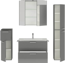 Badmöbel-Set Nobilia Programm 2 237 160x169,1x48,7 cm Mineralgusswaschtisch grau hochglanz mit LED-Beleuchtung-thumb-4 Badmöbel-Set Nobilia Programm 2 237 160x169,1x48,7 cm Mineralgusswaschtisch grau hochglanz mit LED-Beleuchtung-thumb-4