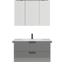 Badmöbel-Set Nobilia Programm 2 260 101x169,1x48,7 cm Mineralgusswaschtisch grau hochglanz mit LED-Beleuchtung-thumb-0 Badmöbel-Set Nobilia Programm 2 260 101x169,1x48,7 cm Mineralgusswaschtisch grau hochglanz mit LED-Beleuchtung-thumb-0