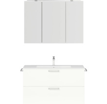 Badmöbel-Set Nobilia Programm 2 259 101x169,1x48,7 cm Mineralgusswaschtisch weiß hochglanz mit LED-Beleuchtung-thumb-0 Badmöbel-Set Nobilia Programm 2 259 101x169,1x48,7 cm Mineralgusswaschtisch weiß hochglanz mit LED-Beleuchtung-thumb-0
