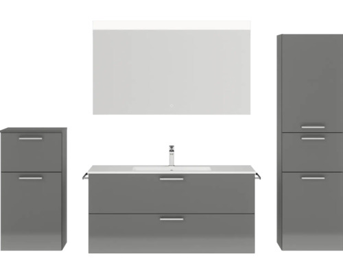 Bathroom Furniture Set Nobilia Program 2 309 230x169.1x48.7 cm Mineral Cast Washbasin Grey-