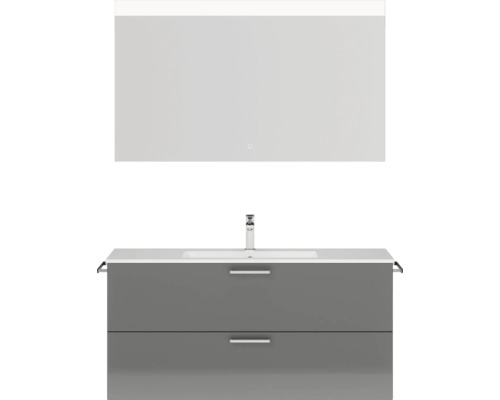 Bathroom Furniture Set Nobilia Program 2 293 121x169.1x48.7cm Mineral Cast Washbasin Grey-