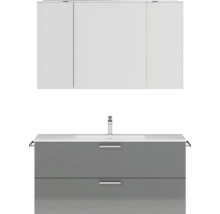 Badmöbel-Set Nobilia Programm 2 301 121x169,1x48,7 cm Mineralgusswaschtisch grau hochglanz mit LED-Beleuchtung-thumb-0 Badmöbel-Set Nobilia Programm 2 301 121x169,1x48,7 cm Mineralgusswaschtisch grau hochglanz mit LED-Beleuchtung-thumb-0