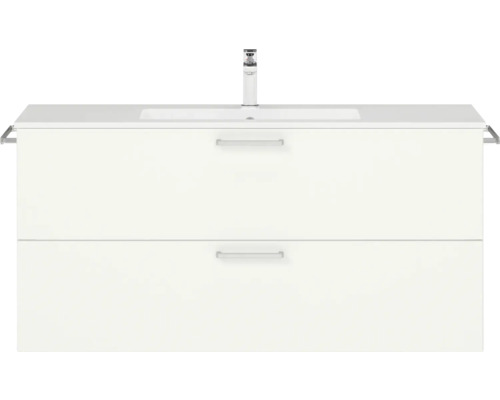 Waschtischunterschank Nobilia Programm 2 281 230x59,1x48,7 cm mit Mineralgusswaschtisch weiß matt