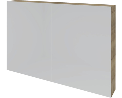 Spiegelschrank Sanox K-Line 2-türig 100x13x70 cm Eiche natur
