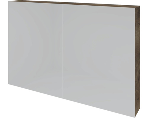 Spiegelschrank Sanox K-Line 2-türig 100x13x70 cm tabacco