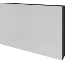 Spiegelschrank Sanox K-Line 2-türig 100x13x70 cm Black Oak