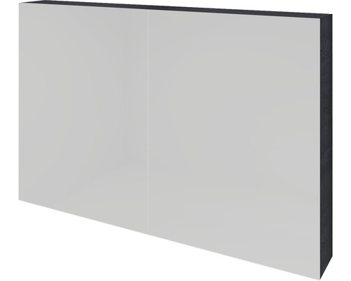 Spiegelschrank Sanox K-Line 2-türig 100x13x70 cm Black Oak